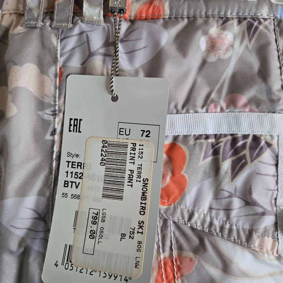 Bogner Wmns Teri Ski Pants, Sz. 6 Long, Floral Print, NWT - Picture 6 of 8